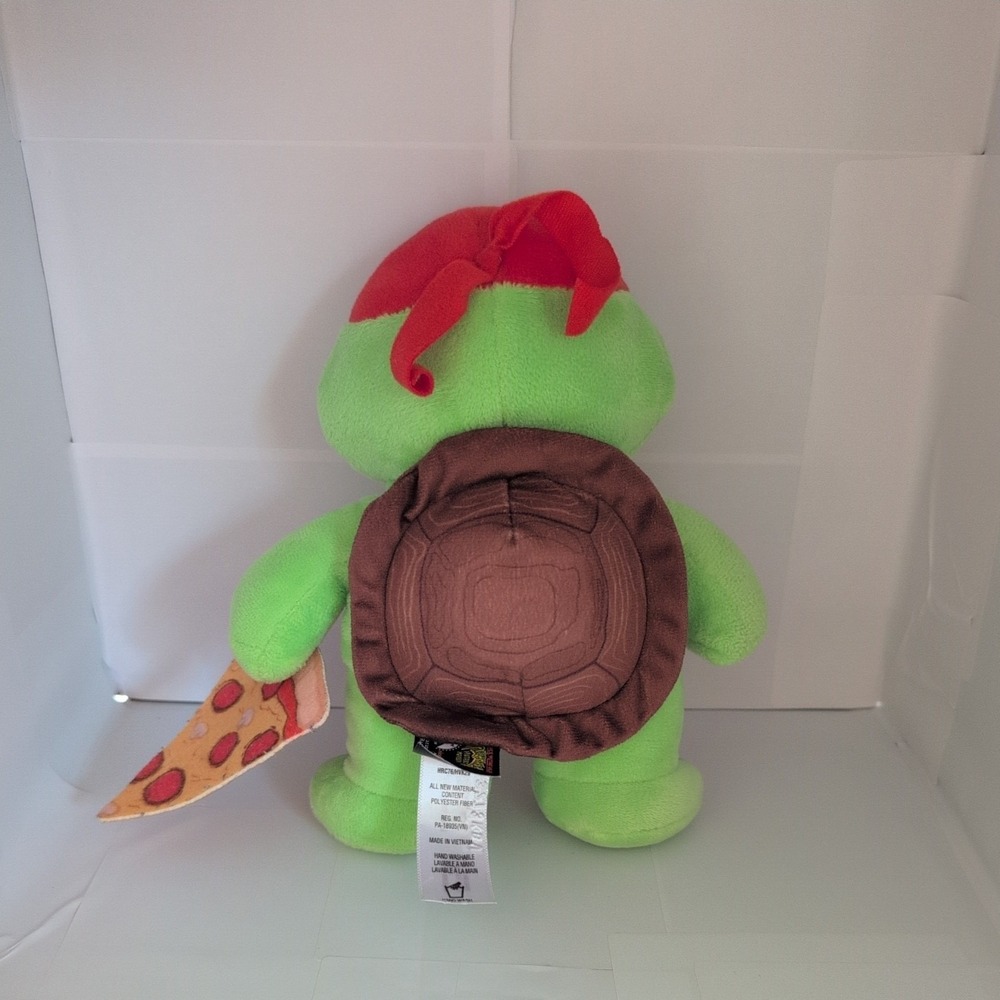 Teenage Mutant Ninja Turtles Tot Mutant Mayhem Raphael 7" Plush Soft Toy Pizza - Picture 4 of 16